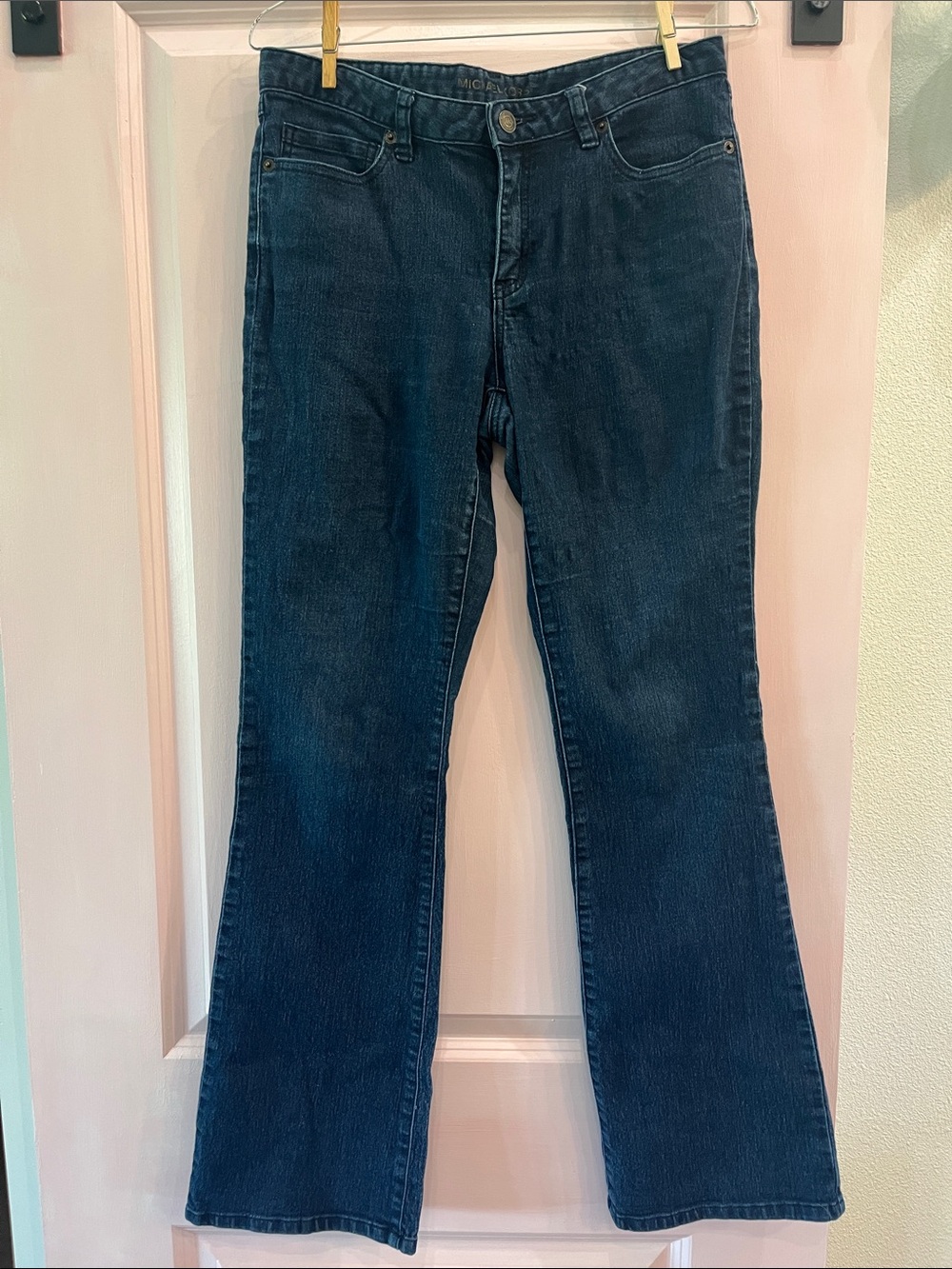 Womens Dark Blue Flare Jeans
